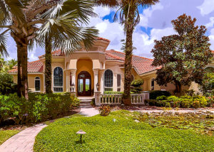 Cartooned image of a luxury home