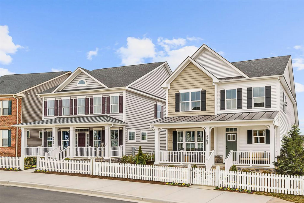 a few homes in a subdivision