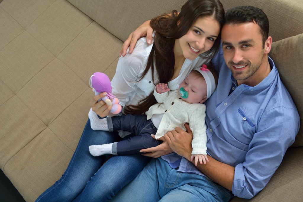 Family happy with low mortgage rates